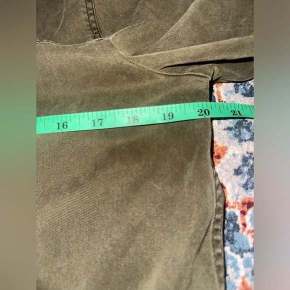 Lucky Brand Military Jacket M Cinched Waist Utility Army Olive Green Zip - Picture 12 of 13